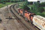 Westbound transfer climbs the grade